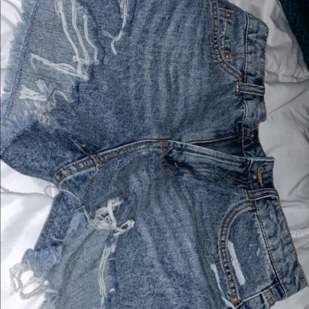 Dark washed shorts